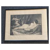1912 W.H.W. Bicknell Venus & Cupid Etching Signed