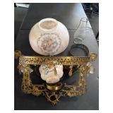 Antique hanging parlor lamp