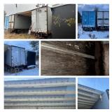 5 storage semi trailers w roof