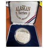 2oz. Pure 999 Silver coin Alaska Grey Wolf