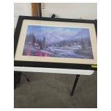 Tok Hwang Signed and #'rd 31'x23' Framed  5-4