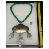 ANTIQUE HUDSON BAY TRADE SILVER GORGET, NECKLACE
