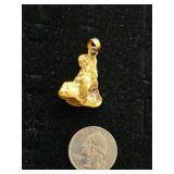 Gold Nugget Pendant 14 Grams   5-60
