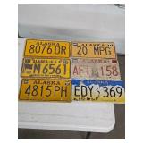 6 ALASKAN License Plates 10-10