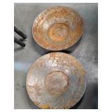 2 x 14 1/2' Gold Pans  5-17