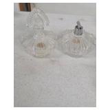 2 Vintage Led Crystal Perfume Decanters 10-14