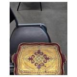 Vintage 50's Italian Florentine Wood Tray  5-16