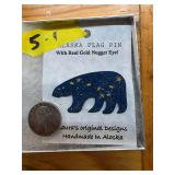 Polar Bear Alaska Flag Design Pin Made in Alaska
