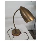 Vintage Brass Gooseneck Desk Top Lamp  10-34