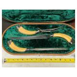 Antique 925 Ivory Boar Tusk?  Food Service set