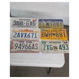 6 Various State License Plates  10-9