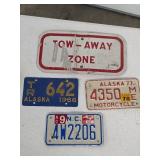 1 Sign 2 Motor Cycle Plates 1 Trailor Plate 10-11