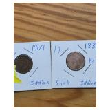 1904,1881 Indian Head Pennies  5-8