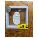 Carved Bone Guanyin Pendant   25-2