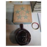 Eisenhower carnival glass decanter. T38