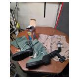 Camping lot with vintage boots. T68