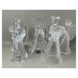 Collection of Crystal Glass Angel Figurines