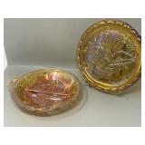 Vintage Carnival Glass Plates Bicentennial,
