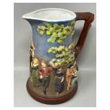 Atlantic Mold German Style Ceramic Pitcher Jug