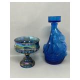 Italian Brevettato Blue Glass Decatner, Indiana