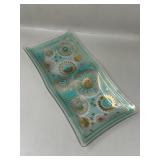 Midcentury Fred Press Bent Glass Serving Platter