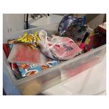 Birthday Holiday Bin of Bags Boxes Wrapping
