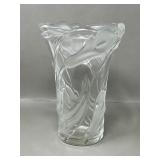 Smaller Frosted Crystal Flower Vase Floral Vase
