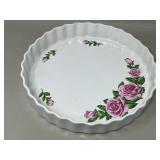 Christineholm Porcelain Rose Pattern Quiche Tart