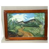Vintage Original Painting on Canvas Wall Art