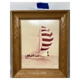 1970s Sailboat Vintage Photography Photo