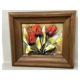 3D Leathercraft Vintage Framed Leather Wall Art