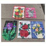 (5) Front Porch Flags Floral Flowers Flag