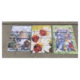 (3) Front Porch Flags Birds Ladybugs Birdhouse