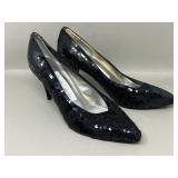 Sz 8 Private Collection Vintage Black Sequined