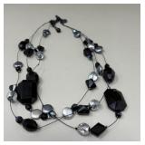 Floating Pearl Necklace Hand Made