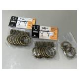 NEW 1 1/2' Clip Drapery Rings Umbra Curtain Rings