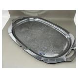 Chrome Dipped Filligree Bar Tray