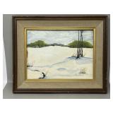 Framed Original Landscape Painting On Canvas