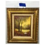 Vintage Print on Canvas Girl in Field