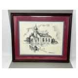 Framed 1974 Ed Farhatt Signed Art Print