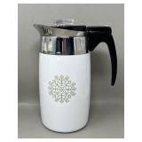 Corning Ware Green Medallion Coffee Percolator