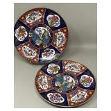Pair of Large Imari Japanese Porcelain Platters