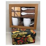 Gift Box Coffee For Two, Empty Fabric Box