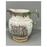Vintage Majolica Inspired Historical Scene