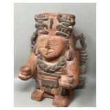Vintage Mexican Folk Art Terracotta Statue