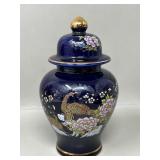 Small Blue Korean Porcelain Lidded Ginger Jar