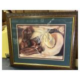 Linda Wacaster Framed Cowboy Print Cowboy Hat