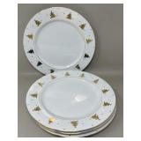 Christmas Plates Tienshan Golden Pines Dinner