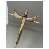 MCM Heavy Brass Crucifix Jesus Risen Christ