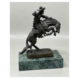 Miniature Bronze Remington Bronco Buster